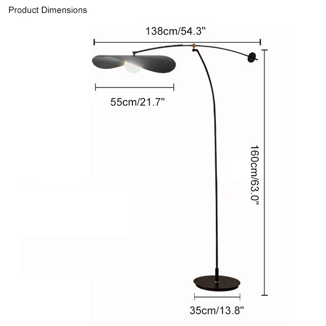 WOMO Hat Antilever Floor Lamp-WM7014 - Image 29