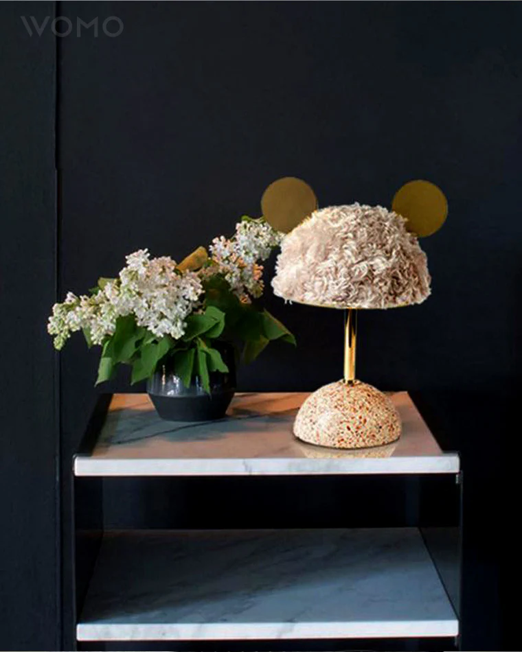 WOMO Cute Mickey/Minnie Terrazzo Table Lamp for Children-WM8017 - Image 2