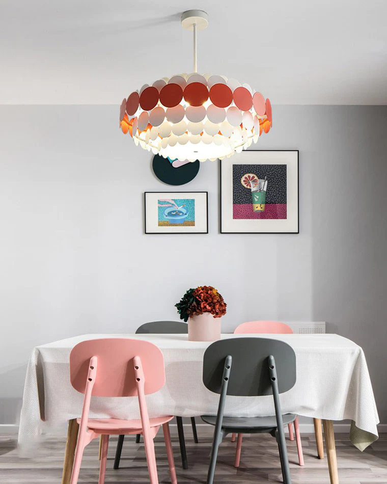 WOMO Scandi Scalloped Round Chandelier-WM2140 - Image 10