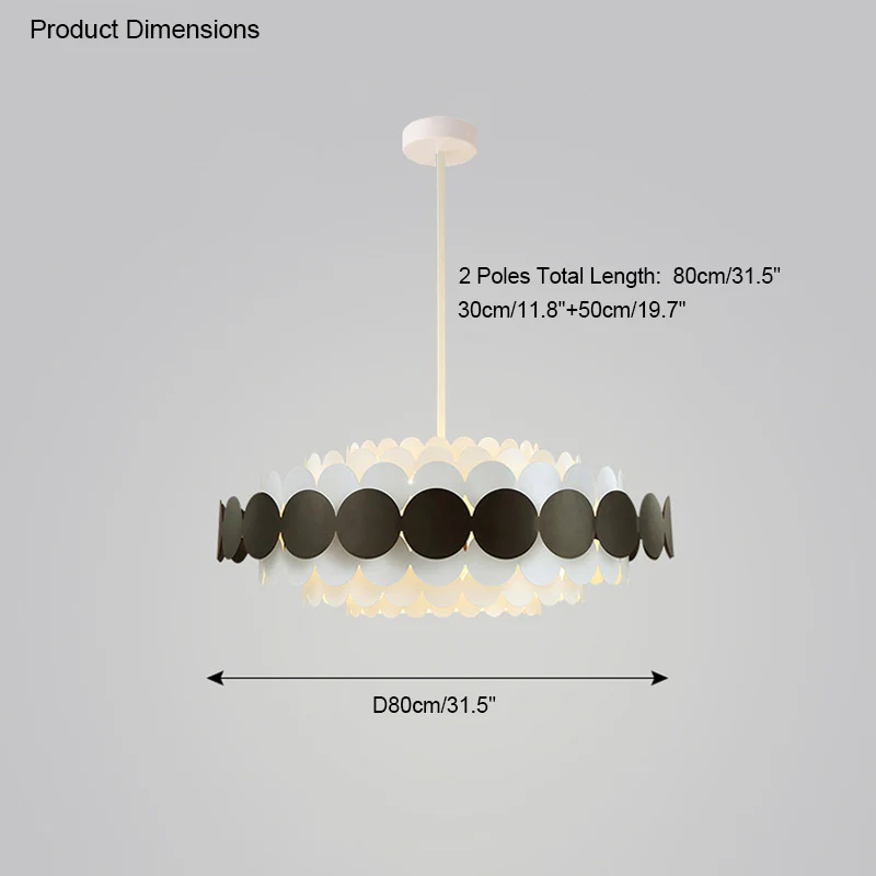 WOMO Scandi Scalloped Round Chandelier-WM2140 - Image 30
