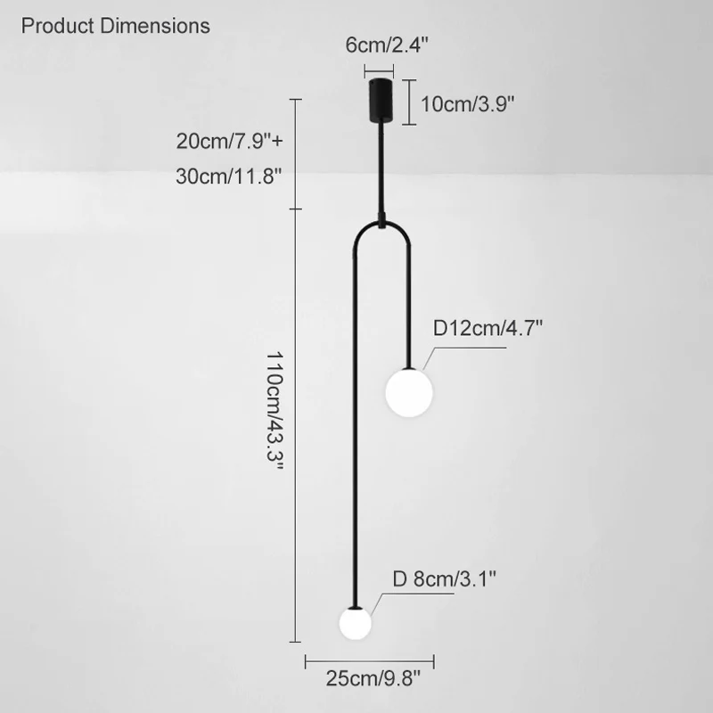 WOMO 2-Globes Pendant Light-WM2045 - Image 21
