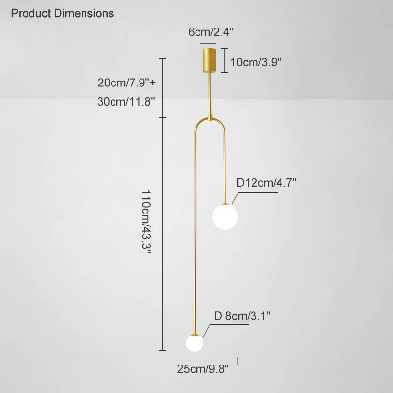 WOMO 2-Globes Pendant Light-WM2045 - Image 23