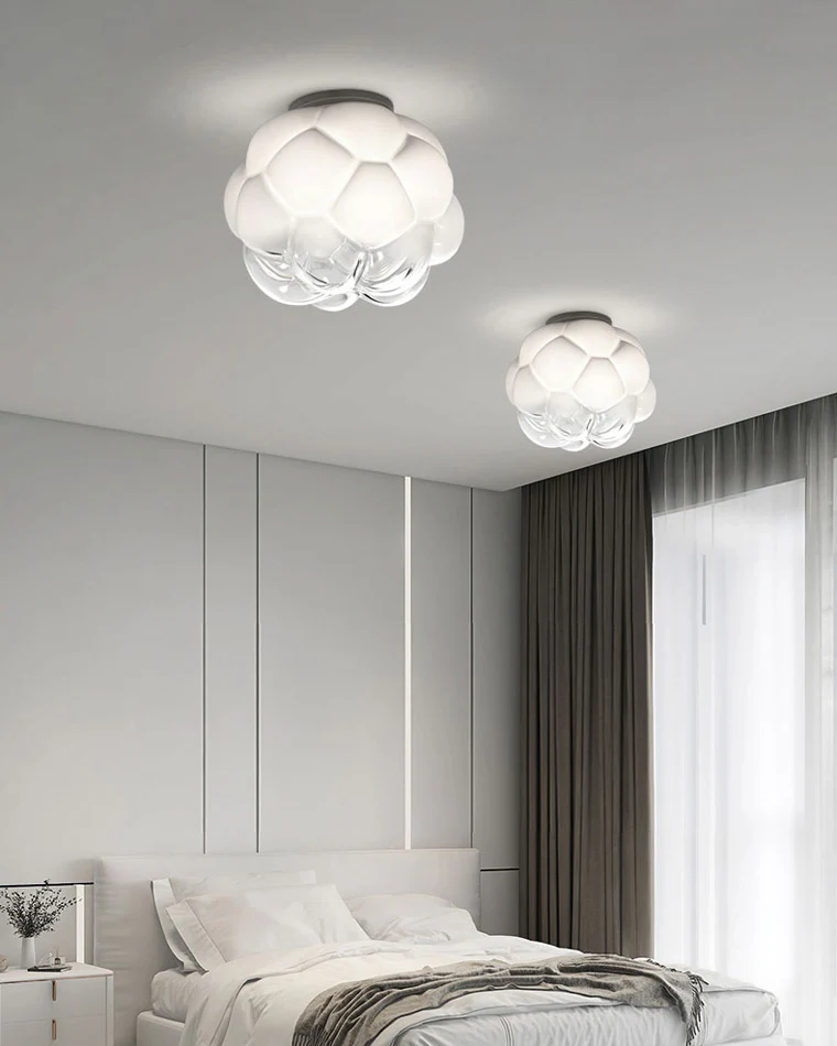 WOMO Cloud Milk Blown Glass Ceiling Light-WM1036 - Image 11