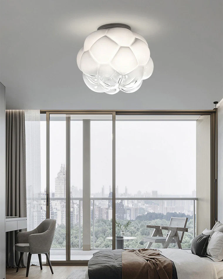 WOMO Cloud Milk Blown Glass Ceiling Light-WM1036 - Image 14