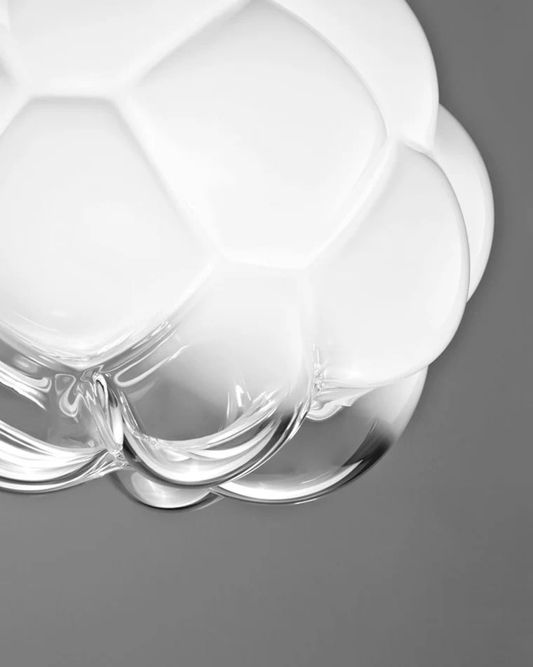 WOMO Cloud Milk Blown Glass Ceiling Light-WM1036 - Image 15