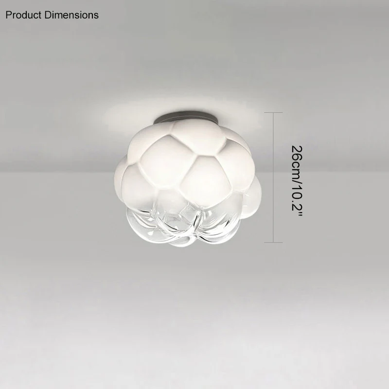 WOMO Cloud Milk Blown Glass Ceiling Light-WM1036 - Image 19