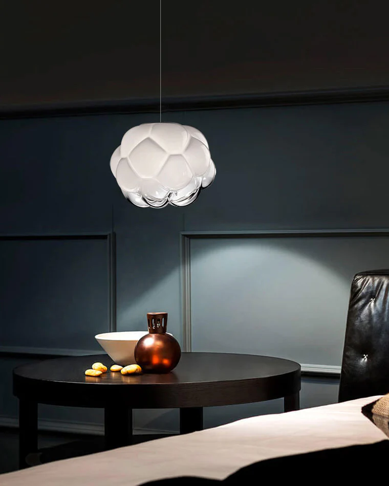 WOMO Cloud Milk Blown Glass Ceiling Light-WM1036 - Image 4