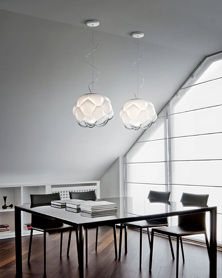 WOMO Cloud Milk Blown Glass Ceiling Light-WM1036 - Image 7