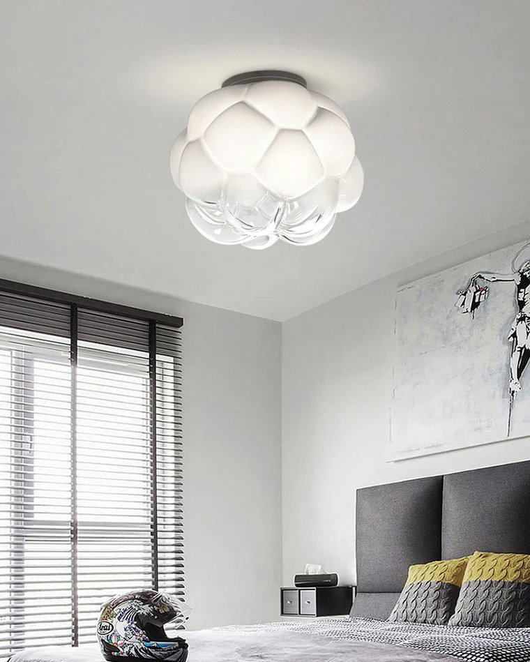 WOMO Cloud Milk Blown Glass Ceiling Light-WM1036 - Image 8