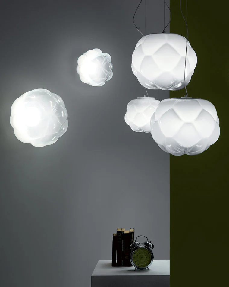 WOMO Cloud Milk Blown Glass Ceiling Light-WM1036 - Image 9