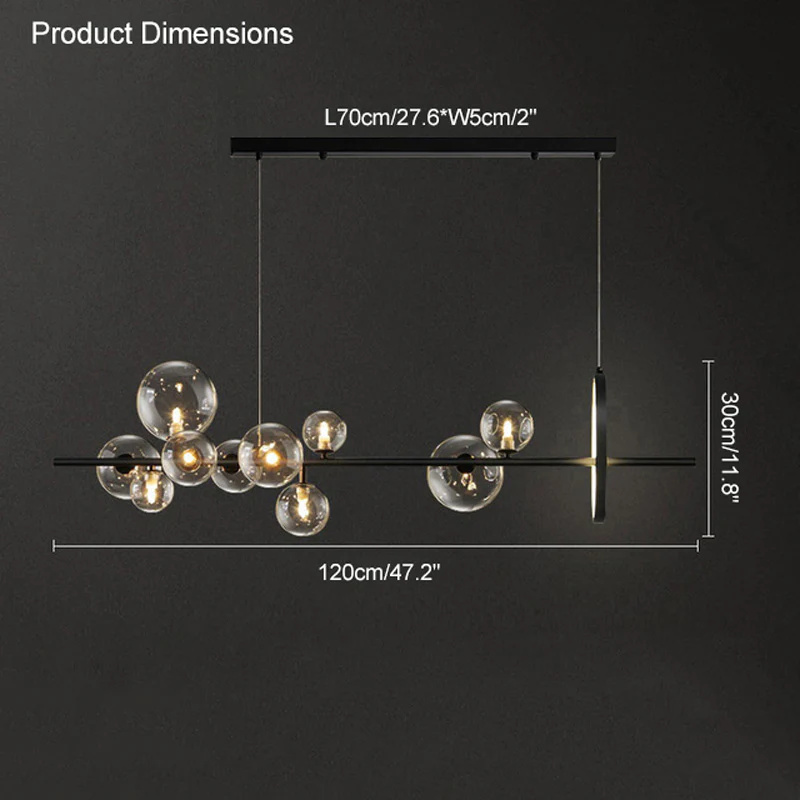 WOMO Linear Glass Bubble Chandelier-WM2040 - Image 21