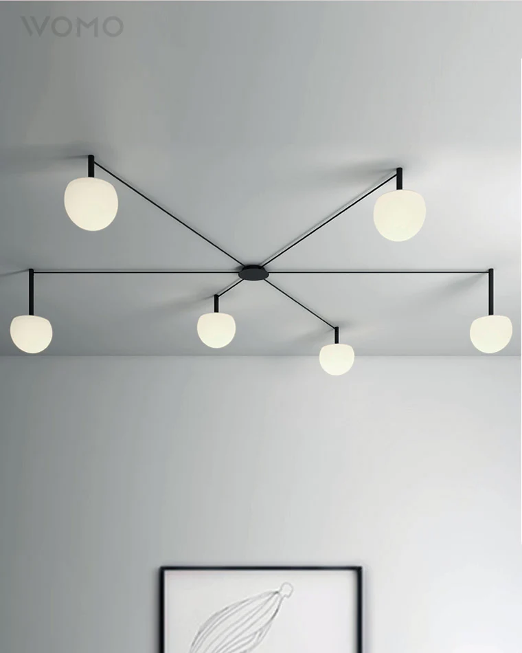 WOMO Custom Frosted Glass Globe Ceiling Light-WM1029 - Image 11