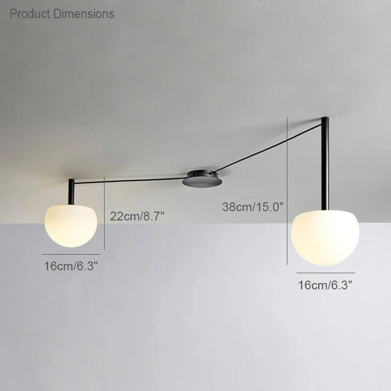 WOMO Custom Frosted Glass Globe Ceiling Light-WM1029 - Image 17
