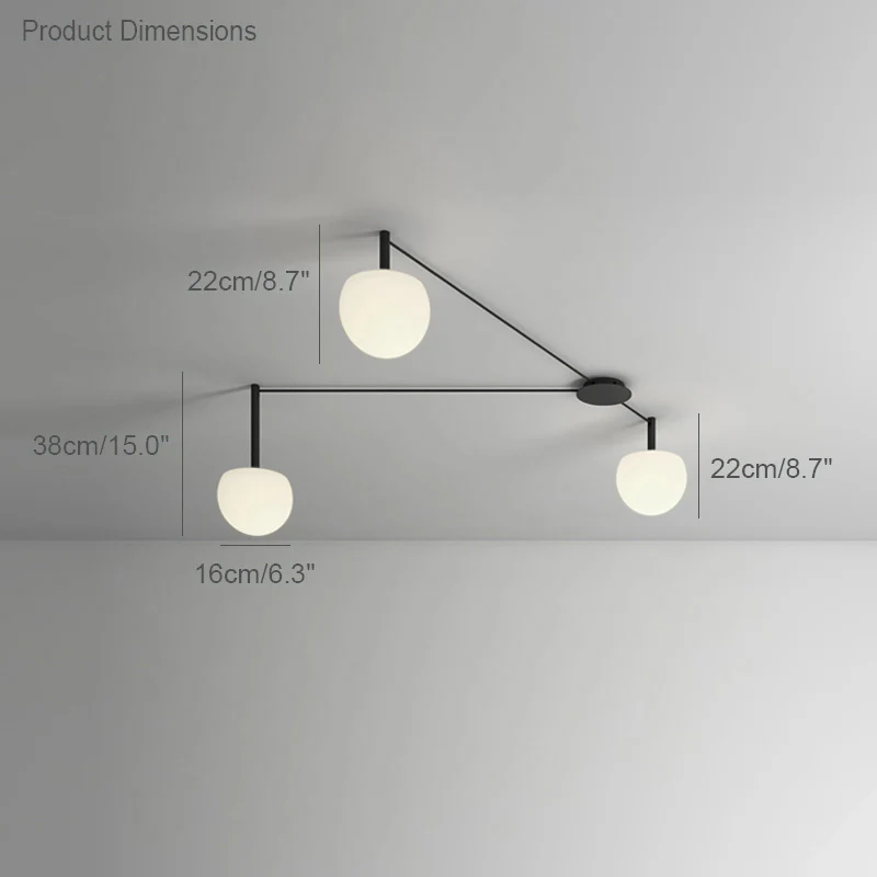 WOMO Custom Frosted Glass Globe Ceiling Light-WM1029 - Image 19