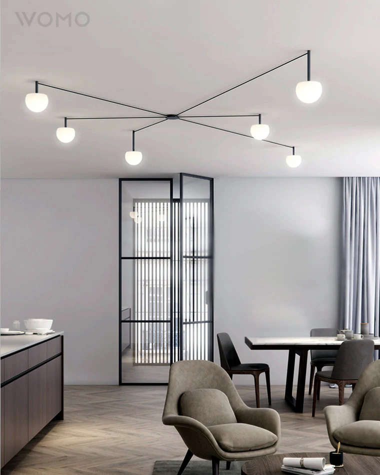 WOMO Custom Frosted Glass Globe Ceiling Light-WM1029 - Image 6