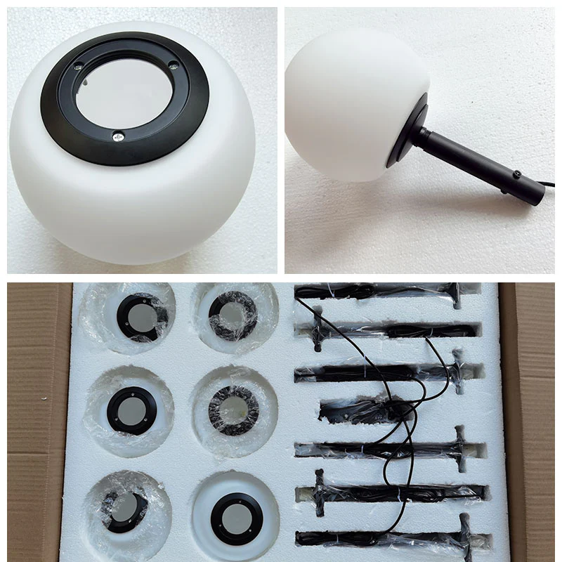 WOMO Custom Frosted Glass Globe Ceiling Light-WM1029 - Image 9