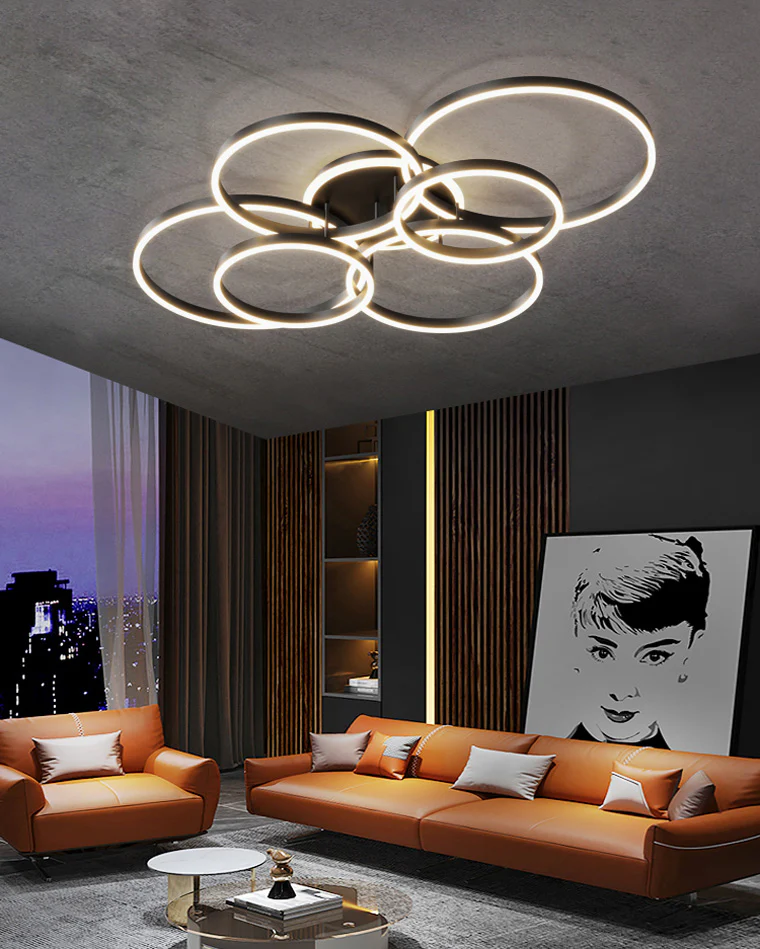 WOMO Circular LED Flush Mount Ceiling Light-WM1032 - Image 4