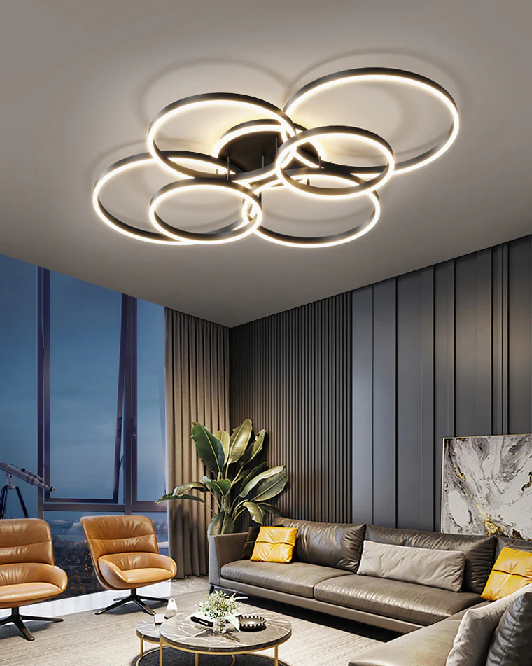 WOMO Circular LED Flush Mount Ceiling Light-WM1032 - Image 8