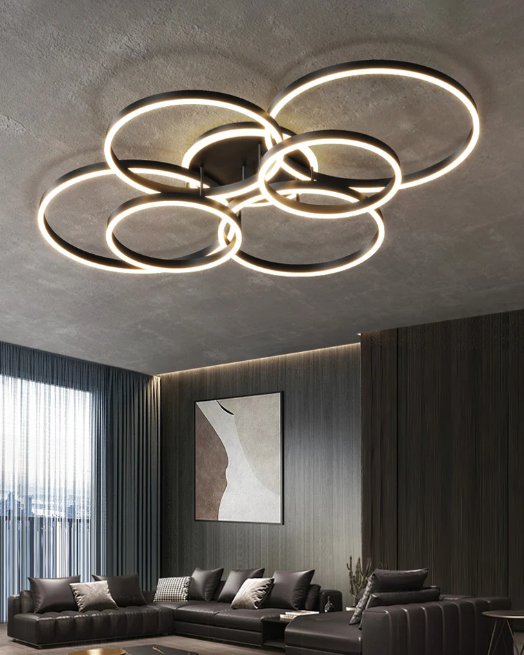 WOMO Circular LED Flush Mount Ceiling Light-WM1032 - Image 9