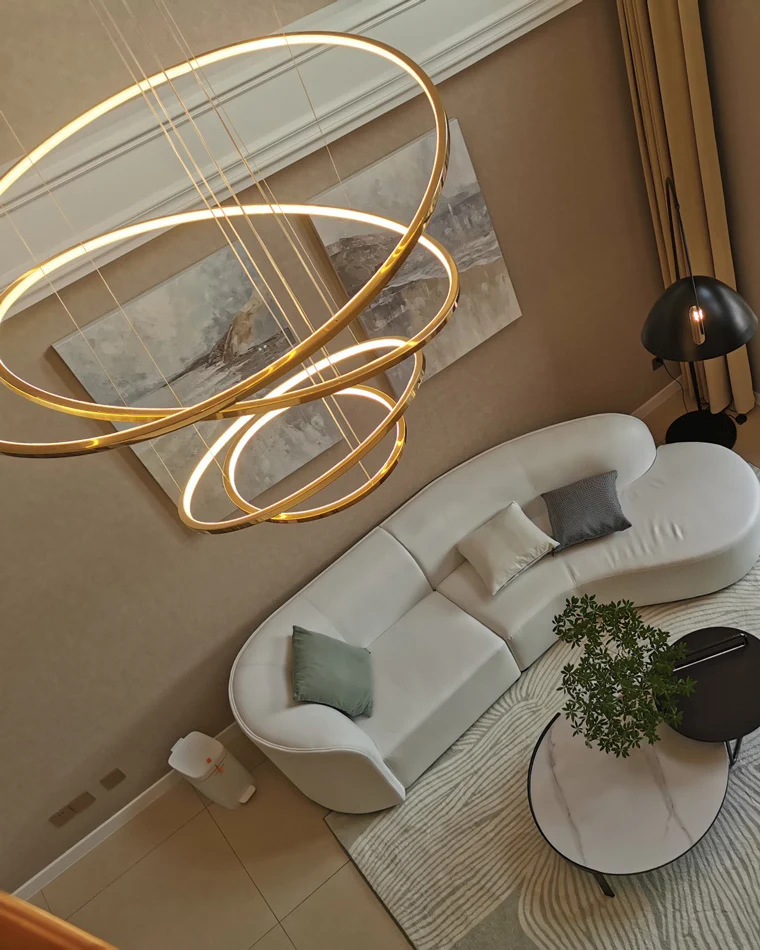 WOMO Large Tiered Ring LED Foyer Chandelier-WM2160 - Image 18