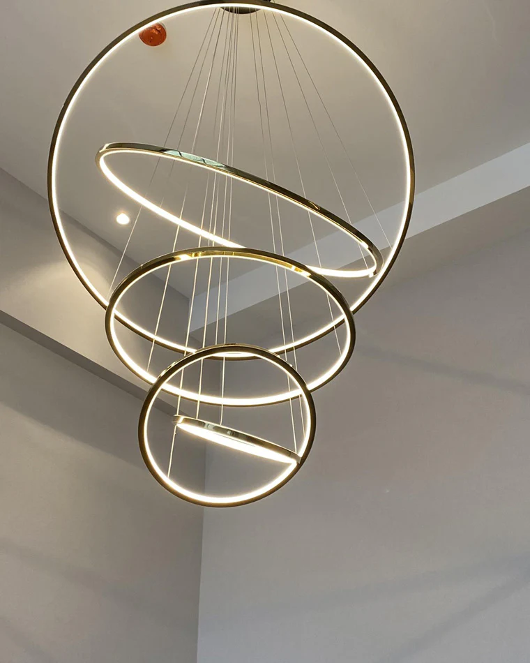 WOMO Large Tiered Ring LED Foyer Chandelier-WM2160 - Image 28