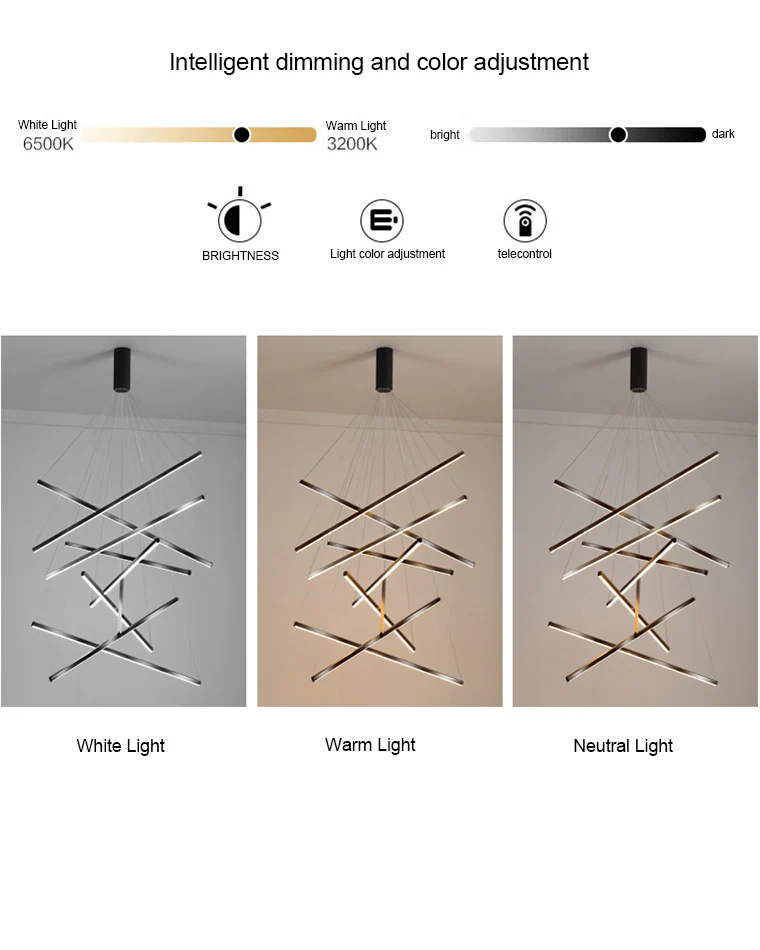 WOMO Multi Sticks LED Chandelier-WM2125 - Image 38