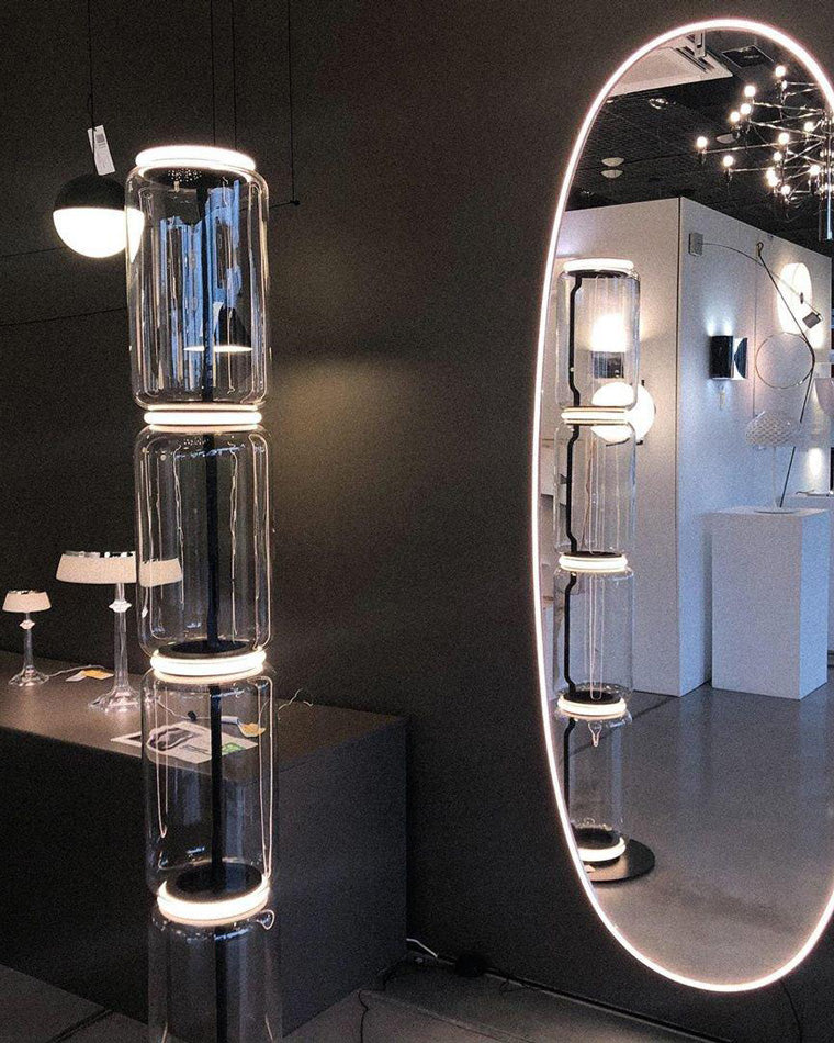 WOMO Glass Column Torchiere Floor Lamp-WM7018 - Image 20