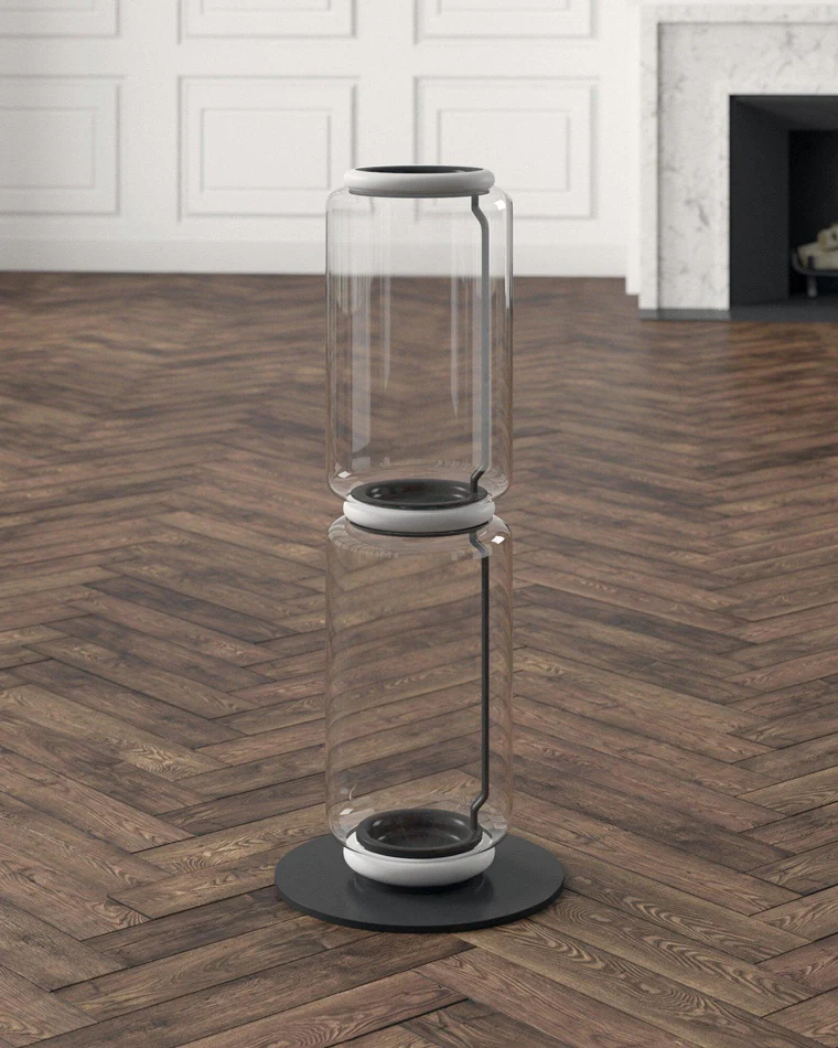 WOMO Glass Column Torchiere Floor Lamp-WM7018 - Image 33