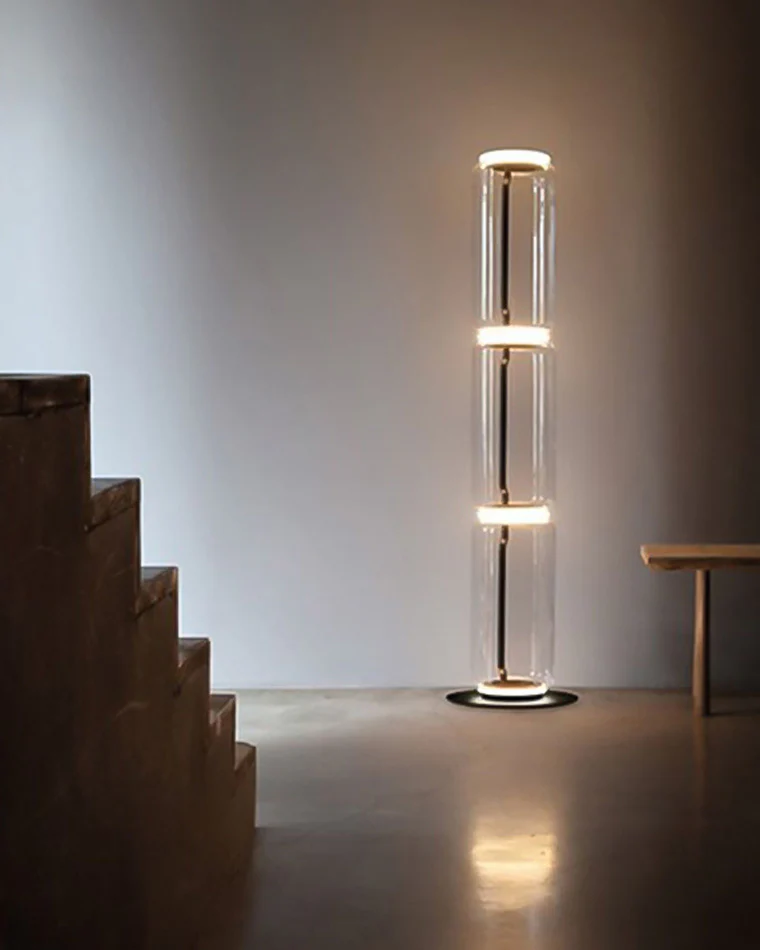 WOMO Glass Column Torchiere Floor Lamp-WM7018 - Image 37