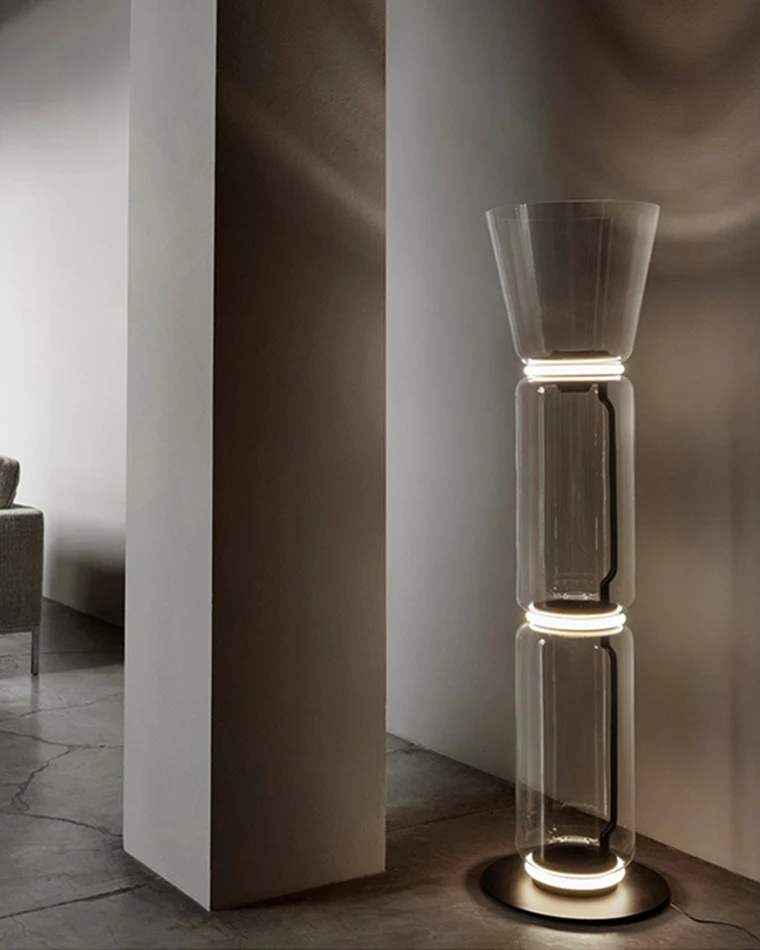 WOMO Glass Column Torchiere Floor Lamp-WM7018 - Image 38