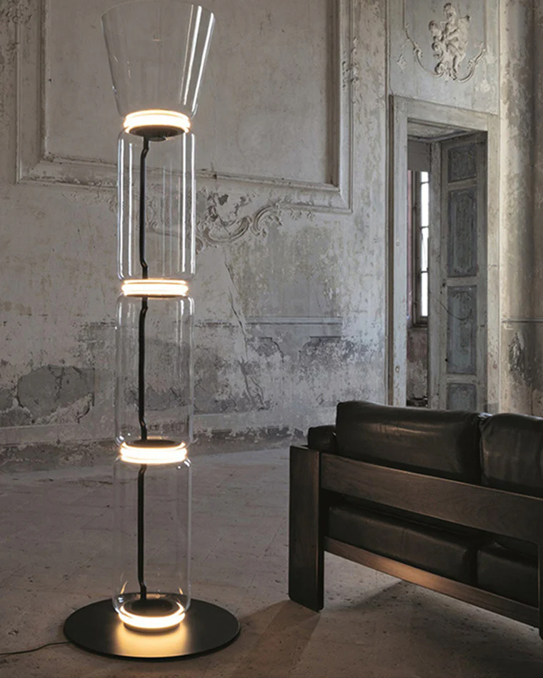 WOMO Glass Column Torchiere Floor Lamp-WM7018 - Image 39