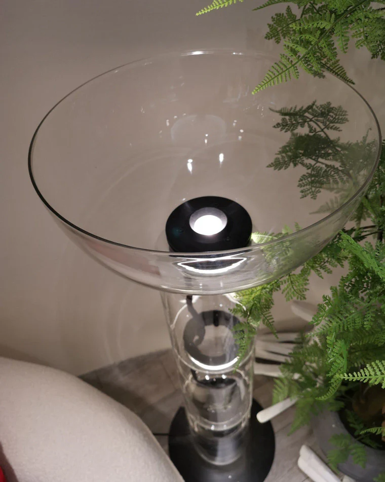 WOMO Glass Column Torchiere Floor Lamp-WM7018 - Image 4