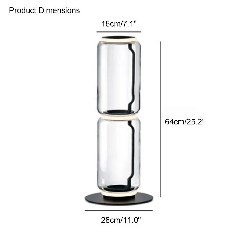 WOMO Glass Column Torchiere Floor Lamp-WM7018 - Image 44