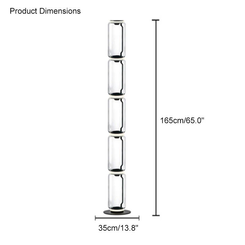 WOMO Glass Column Torchiere Floor Lamp-WM7018 - Image 47