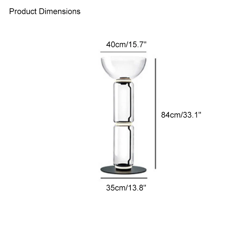 WOMO Glass Column Torchiere Floor Lamp-WM7018 - Image 53