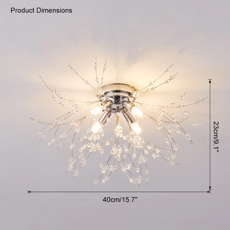 WOMO Dandelion Crystal Flush Mount Ceiling Light-WM1014 - Image 11