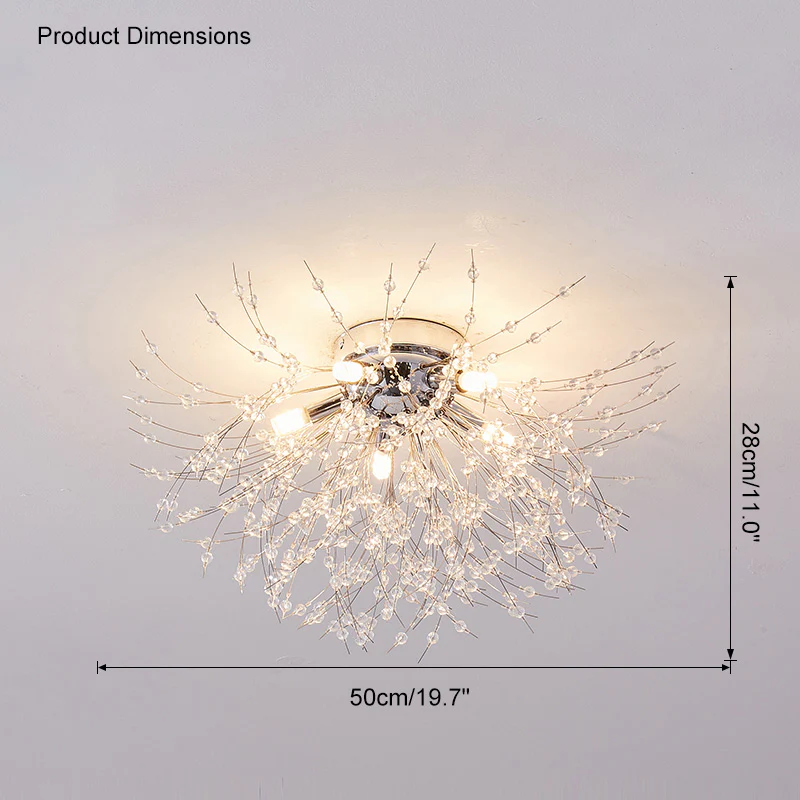 WOMO Dandelion Crystal Flush Mount Ceiling Light-WM1014 - Image 13