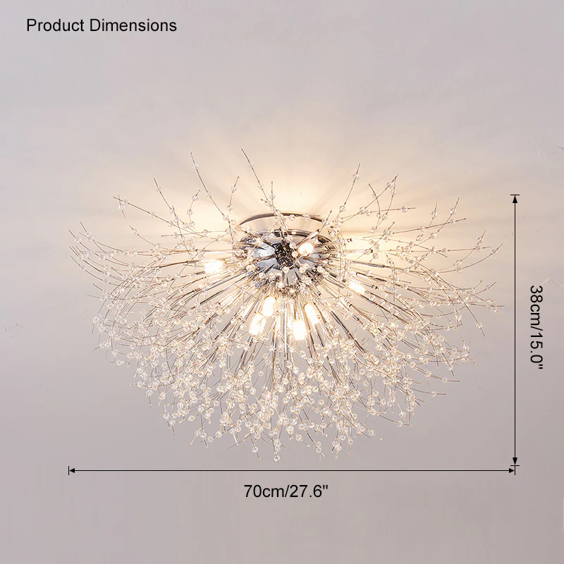 WOMO Dandelion Crystal Flush Mount Ceiling Light-WM1014 - Image 17