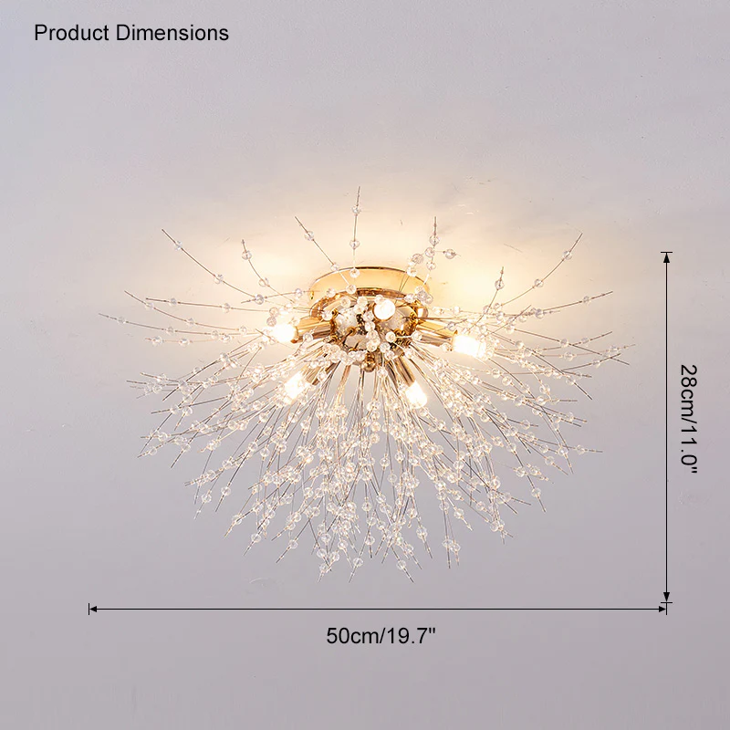 WOMO Dandelion Crystal Flush Mount Ceiling Light-WM1014 - Image 21