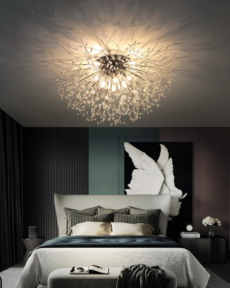 WOMO Dandelion Crystal Flush Mount Ceiling Light-WM1014 - Image 3