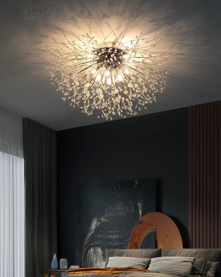 WOMO Dandelion Crystal Flush Mount Ceiling Light-WM1014 - Image 8