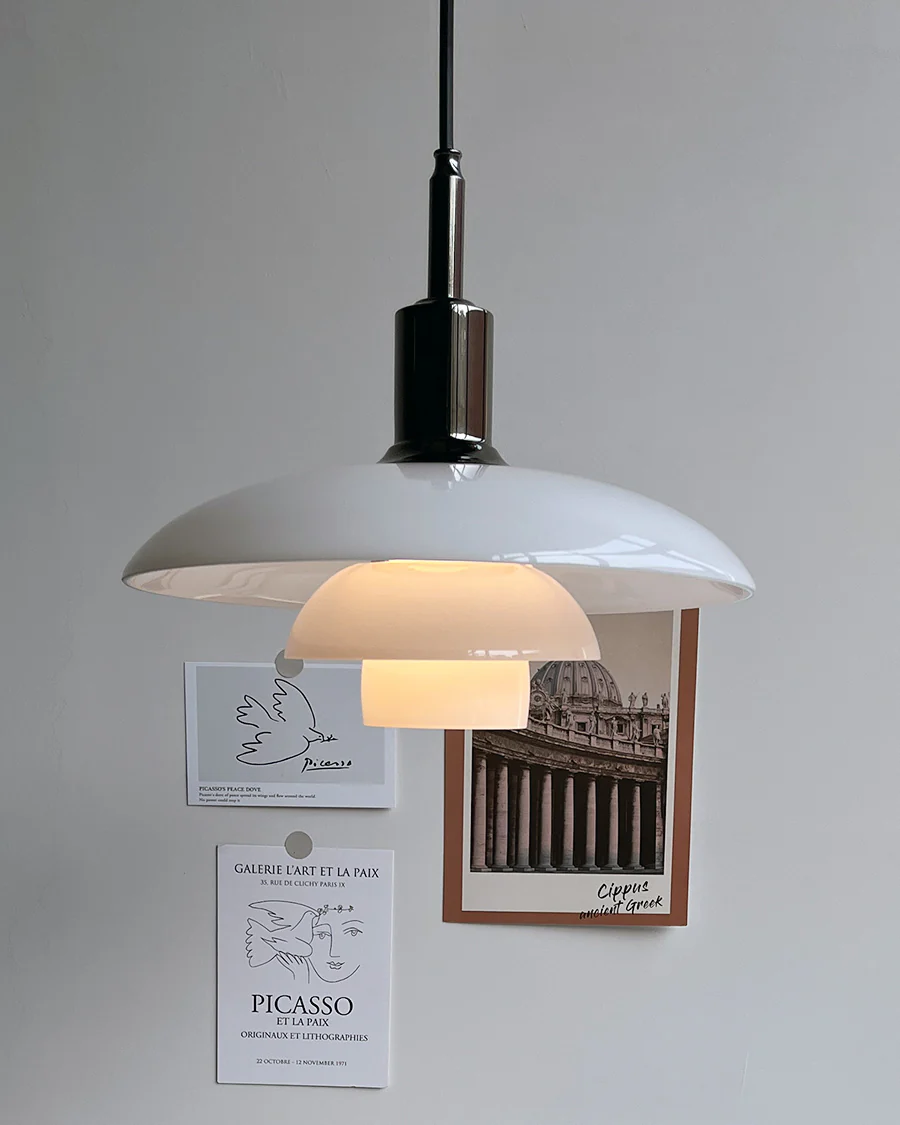 WOMO Danish Designer Milk Glass Pendant Lamp-WM2116 - Image 13