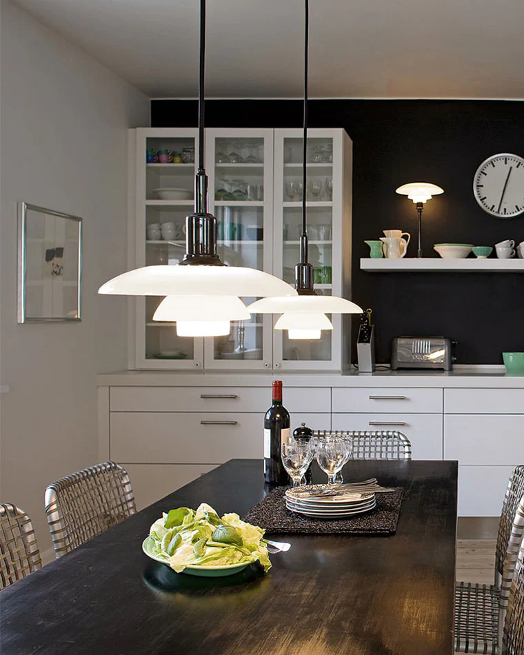 WOMO Danish Designer Milk Glass Pendant Lamp-WM2116 - Image 4