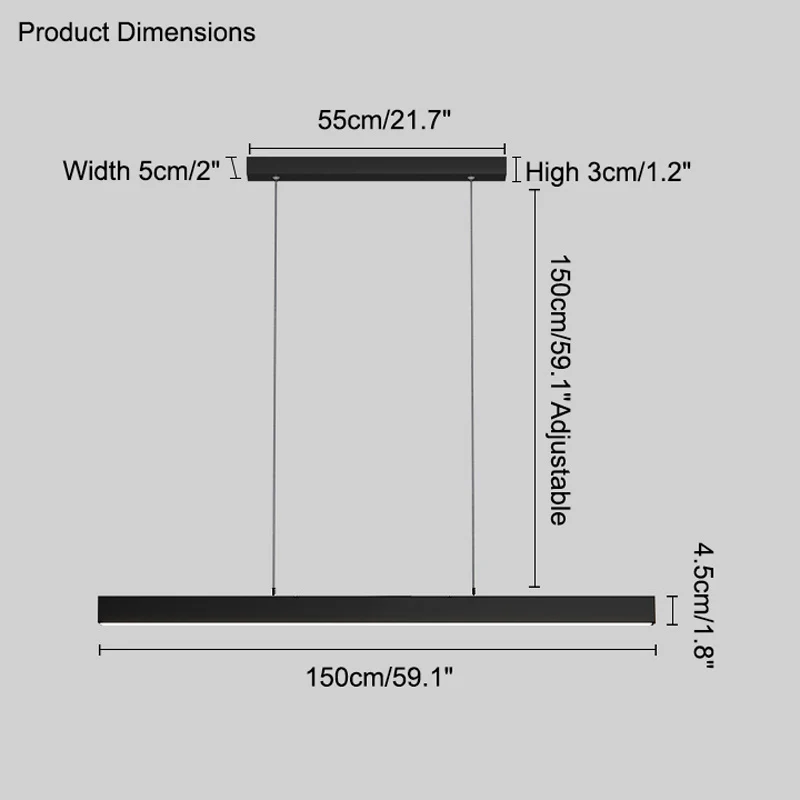WOMO Linear Pendant Light-WM2010 - Image 67