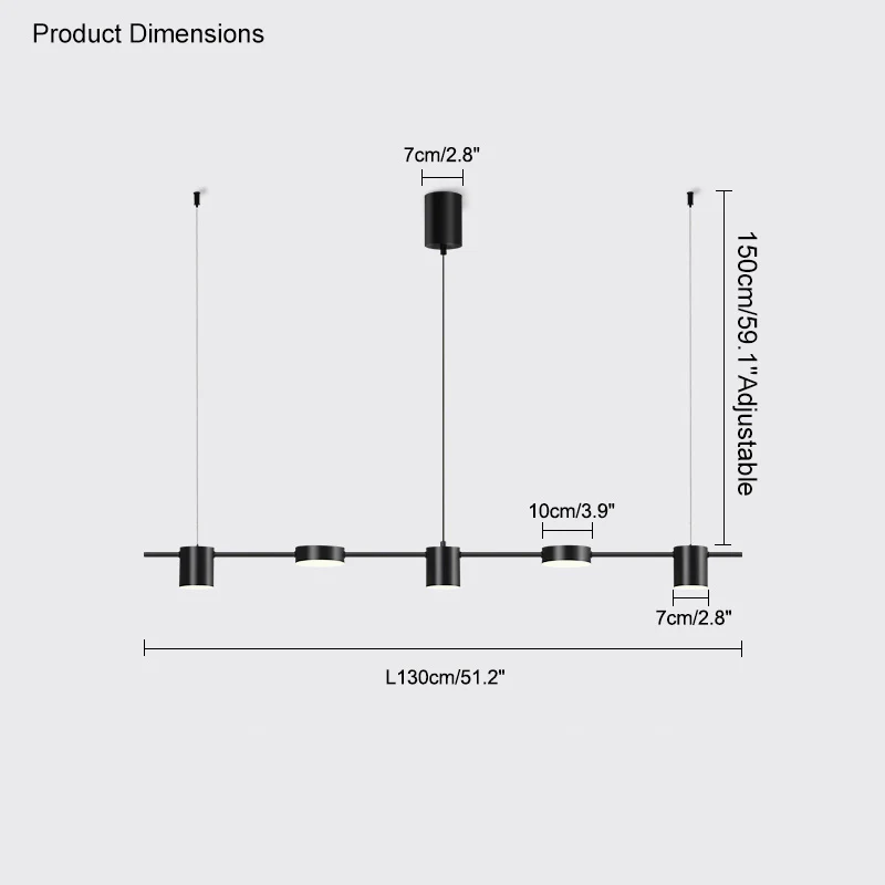 WOMO 6 Light Linear Chandelier-WM2048 - Image 26