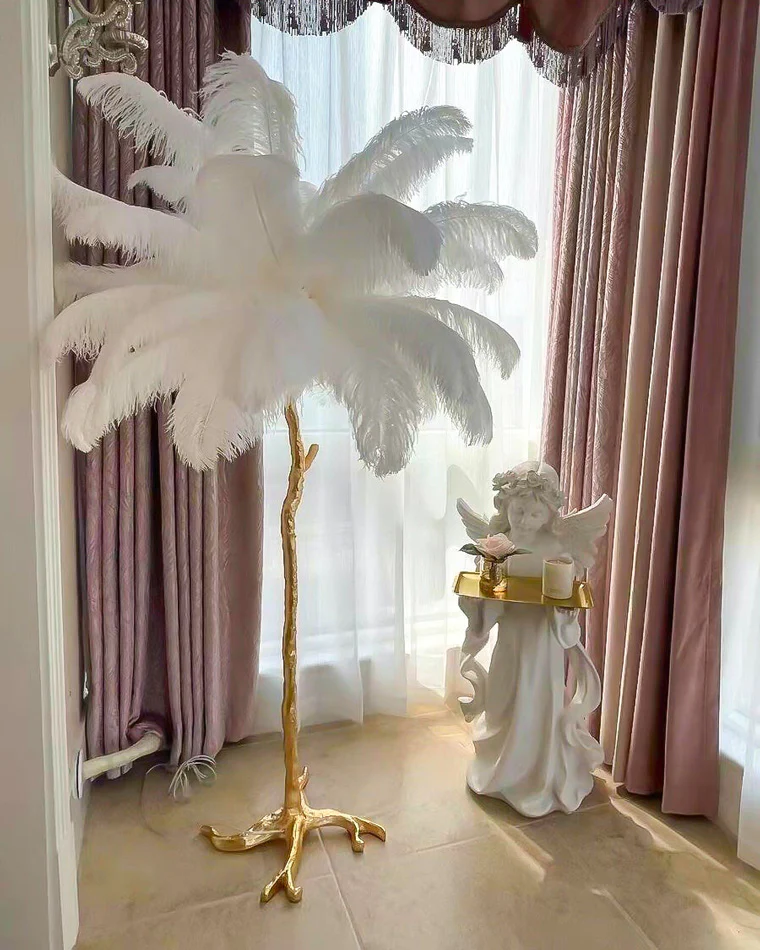 WOMO Feather Palm Tree Floor Lamp-WM7000 - Image 15
