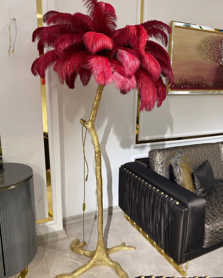 WOMO Feather Palm Tree Floor Lamp-WM7000 - Image 94
