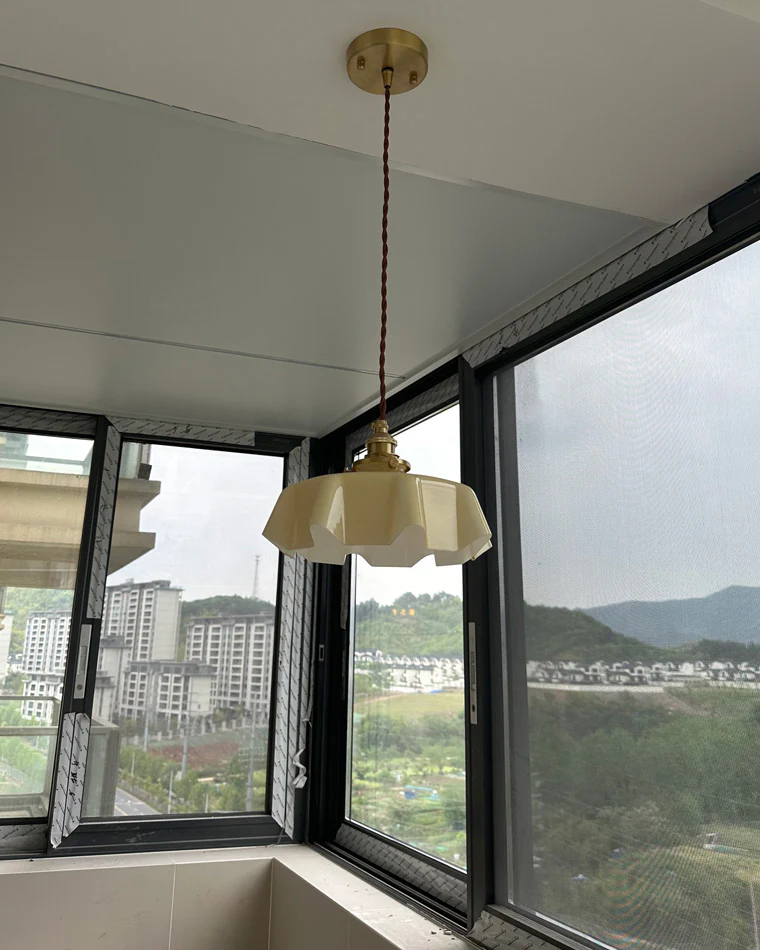 WOMO Retro Coloured/Pink Glass Pendant Light-WM2084 - Image 10