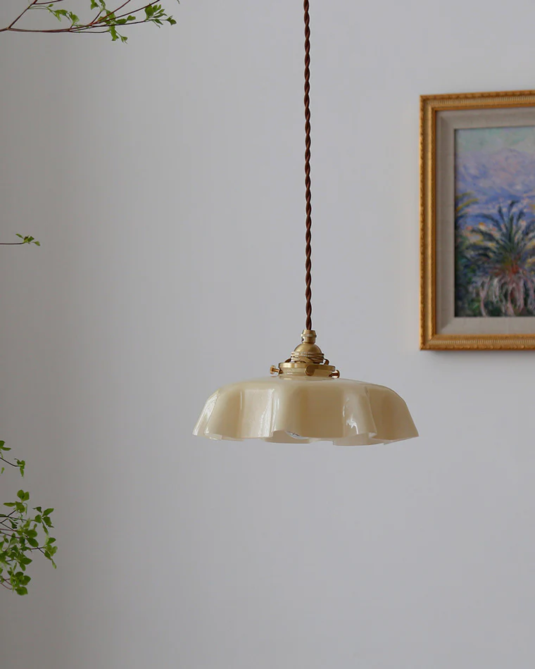 WOMO Retro Coloured/Pink Glass Pendant Light-WM2084 - Image 11