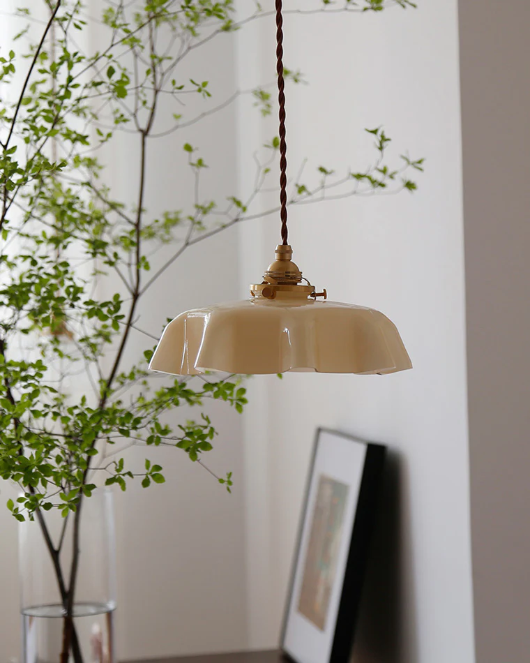 WOMO Retro Coloured/Pink Glass Pendant Light-WM2084 - Image 12